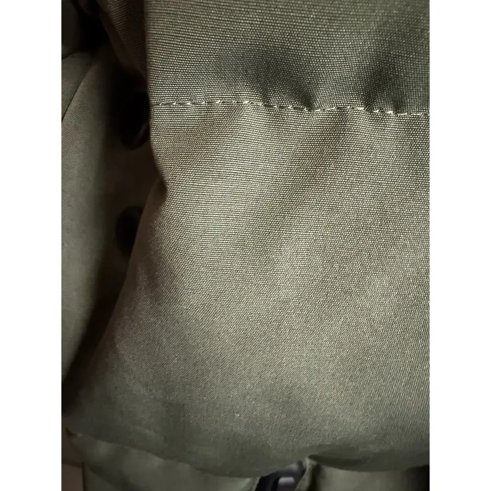 Super Dry Premium Down Jacket Parka Hooded Puffer Coat Olive Green Small 38w 31L